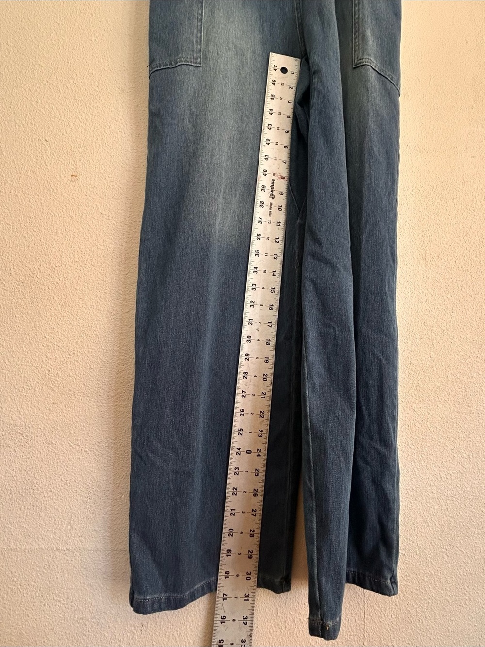 Halara Flex V Neck Pocket Washed Denim Casual Overalls Small - Picture 8 of 10